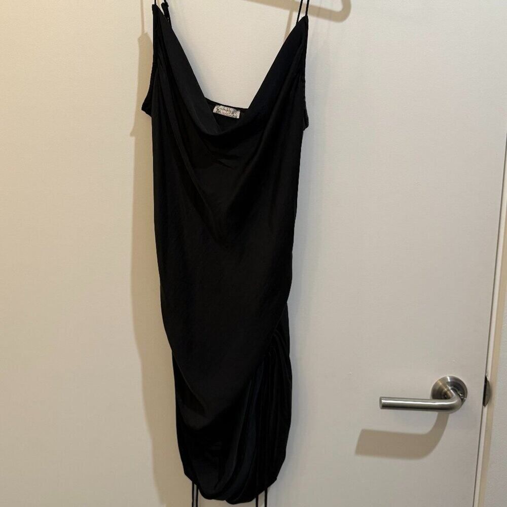 Free People Black Tiered Mini Dress Size M — Bohemian Romantic Going Out